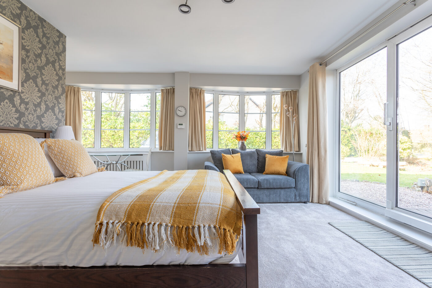 Living and bedroom area at Robins Perch Bramhall